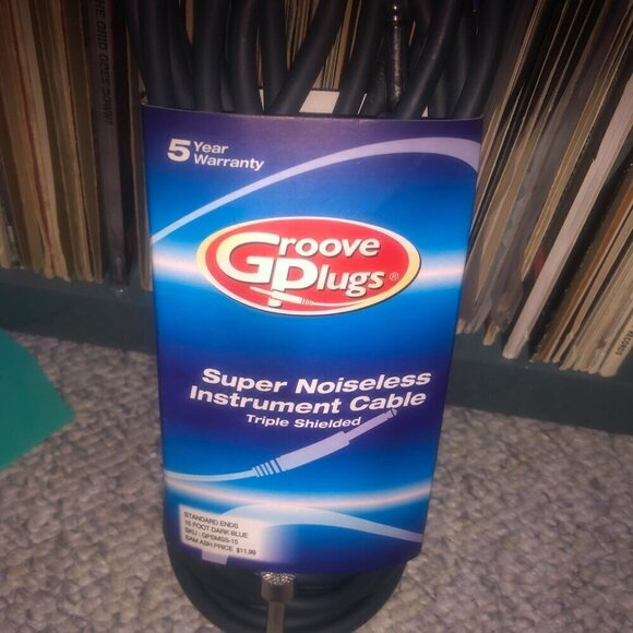 Groove Plugs 15' Super Noiseless Instrument Cable 1/4" to 1/4" - Picture 2 of 4